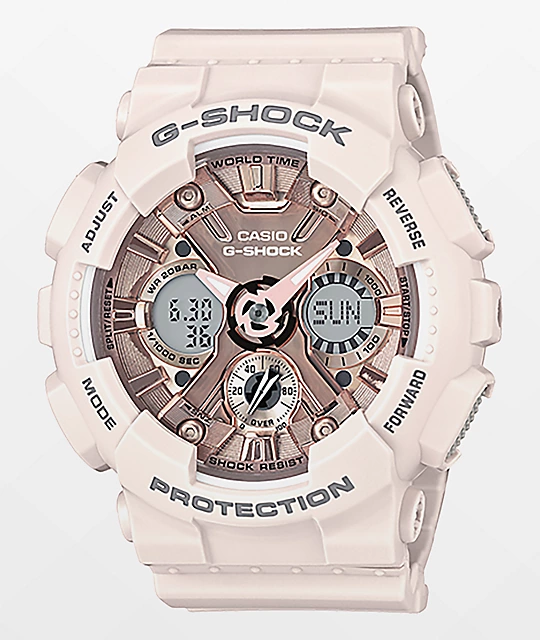 G-SHOCK G-Shock GMAS120MF-4A Light Pink & Gold Watch