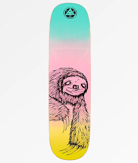 WELCOME SKATEBOARDS Welcome Sloth On Amulet 8.125" Rainbow Skateboard Deck