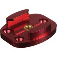 Adorama Fotodiox GoTough QR Aluminum Tripod Base Mount with Screw Holes, Red GT-QRHOLES-RED