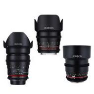 Adorama Rokinon Cine DS Portrait Lens Bundle 35mm T1.5,50mm T1.5,85mm T1.5 For Sony NEX DS-PB NEX