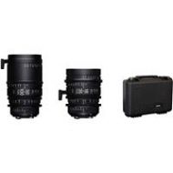 Adorama Sigma 18-35mm T2 & 50-100mm Cine High-Speed Zoom Lenses for Sony E with Case WZQ967