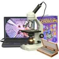 40X-2500X Advanced Home School Microscope and Digital Camera with 50 Specimens and Book by AmScope
