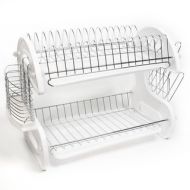 Sweet Home Collection Sleek Contemporary Design White 2-Tier Dish Drainer by Sweet Home Collection