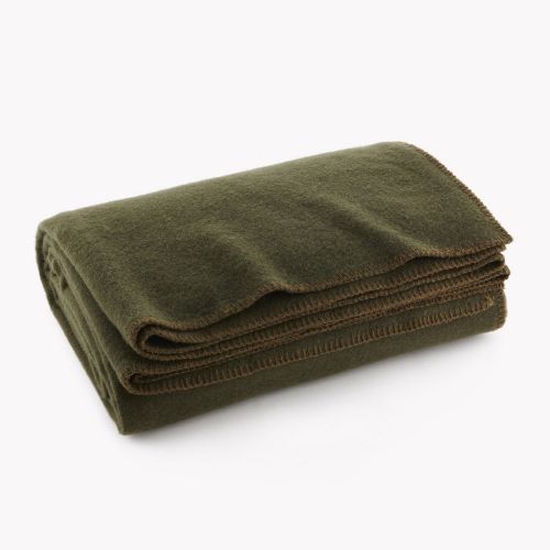  Olive Drab Green Warm Wool Fire Retardent Blanket