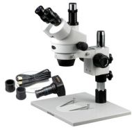 3.5X-90X Inspection Microscope with 1.3MP USB Camera and Light by AmScope