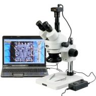 3.5X-90X Digital Zoom Stereo Microscope with 144-LED Light + 1.3MP USB Camera by AmScope