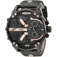 Diesel Mens DZ7350 Mr. Daddy 2.0 Chronograph 4 Time Zones Black Leather Watch by Diesel