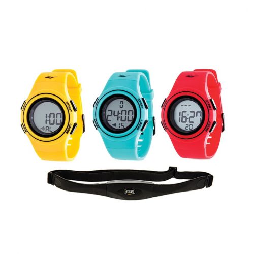  Everlast Turquoise HR6 Heart Rate Monitor Watch with Transmitter Belt by Everlast