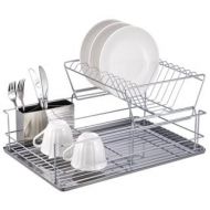 22 Inch Chrome Dish Rack with Utensil Holder, Cup Rack and Tray by Better Chef
