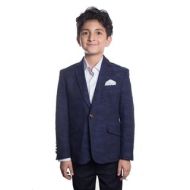 Elie Balleh Boys Milano Italy 2016 Style Slim Fit Jacket/Blazer with Navy and Black Camo Design by Elie Balleh