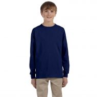 Boys ft Navy Ultra Cotton Long-sleeve T-shirt by Gildan