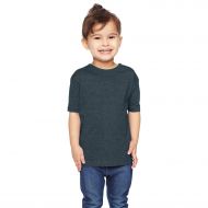 Boys Heathered Navy Cotton-blended T-shirt