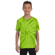 Boys Tie-Dyed Lime-colored Cotton Shirt