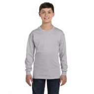 Gildan Boys Sport Grey Heavy Cotton Long-sleeve T-shirt by Gildan