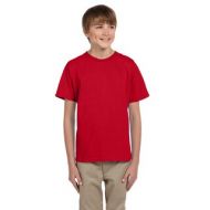 Fruit Of The Loom Boys Heavy Cotton Heather Fiery Red T-Shirt