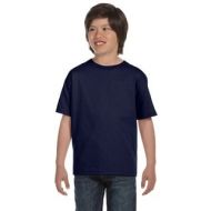 Beefy-T Boys Navy Blue Cotton T-shirt by Hanes