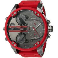 Diesel Mens DZ7370 Mr. Daddy 2.0 Chronograph 4 Time Zones Red Stainless steel and Silicone Watch by Diesel
