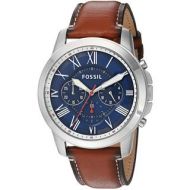 Fossil Mens FS5210 Grant Chronograph Brown Leather Watch by Fossil