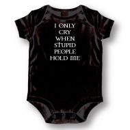 Black Cotton ft I Only Cry When Stupid People Hold Me ft Ba by Bodysuit One-piece