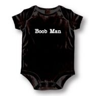 Babies Boob Man Black Cotton Bodysuit One-piece