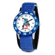 Marvel Captain America Kids Blue Hook and Loop Band Time Teacher Watch by Marvel