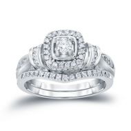 Auriya 14k 12ct TDW Halo Diamond Bridal Ring Set (H-I, I1-I2) by Auriya