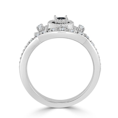  Auriya 14k Gold 14ct TDW Black and White Diamond Engagement Ring Bridal Set by Auriya