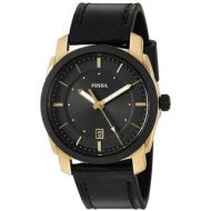 Fossil Mens FS5263 Machine Black Dial Black Leather Watch by Fossil