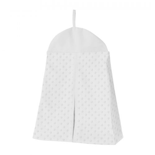  Sweet Jojo Designs Minky Dot 11-piece Bumperless Crib Bedding Set in White by Sweet Jojo Designs