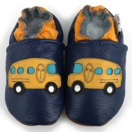 School Bus Leather Baby Shoes by Augusta Baby