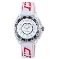 Chronotech Kids White and Red Canvas Watch by Chronotech