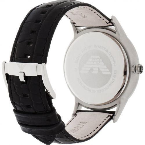  Emporio Armani Men ft s AR2411 Classic Renato Black Leather Watch by Emporio Armani