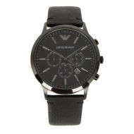 Emporio Armani Mens AR2461 Sportivo Black Leather Watch by Emporio Armani