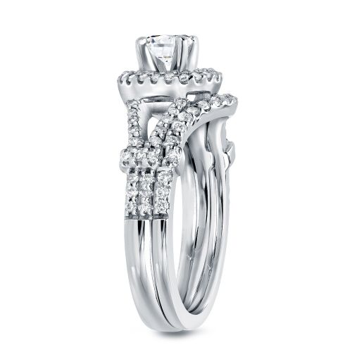  Auriya 14k Gold 1 14ct TDW Certified Round Diamond Bridal Ring Set by Auriya