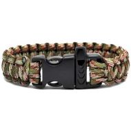 TrailWorthy Camouflage Paracord Bracelet with Whistle by TrailWorthy
