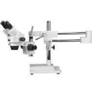 3.5X-45X Binocular Stereo Zoom Microscope with Double Arm Boom Stand by AmScope
