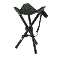 Outdoor Hiking Carriable Folding Bench Pocket Chairs Tripod Seat Stool Green