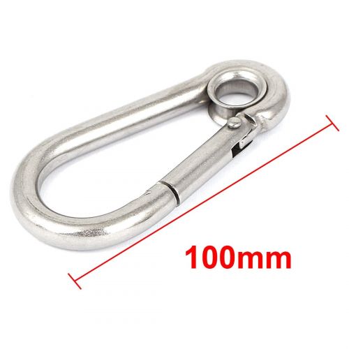  Sailing Hardware Stainless Steel Spring Carabiner Snap Eyelet Hook by Unique Bargains