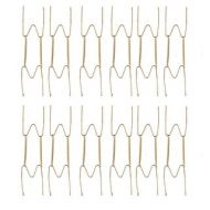 VMetal vMetal 9 to 11.4 Inch Spring Plate Hangers Wall Rack Hook Stand Gold Tone 12pcs - Gold Tone by Unique Bargains