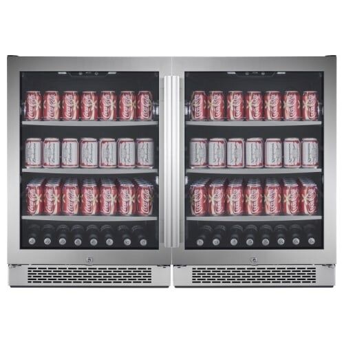  Avallon ABR241SGDUAL 48 Inch Wide 304 Can Energy Efficient Beverage Center with LED Lighting, Double Pane Glass, Touch Control