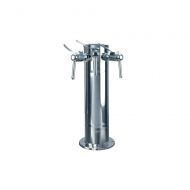 Micromatic DS-143-W 4" Column - 3 Faucet - polished stainless steel