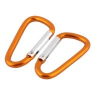 Tripper Aluminium Alloy D Ring Shaped Bag Carabiner Snap Hook Orange 2 Pcs by Unique Bargains