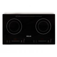 DELLA Induction Dual Cooker Counter top Burner Portable Cook top Black Stove Plate Lightweight Timer Control Stove Top
