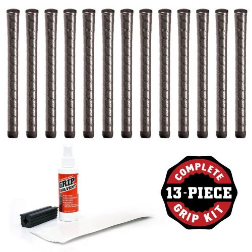  Winn Excel Midsize (+132 inch) Black - 13 pc Golf Grip Kit (with tape, solvent, vise clamp)