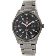 Seiko Mens 5 Automatic SNZG17K Black Stainless-Steel Plated Fashion Watch by Seiko