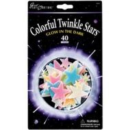 Colorful Twinkle Stars 40/Pkg - Glow In The Dark Pack by UNIVERSITY GAMES