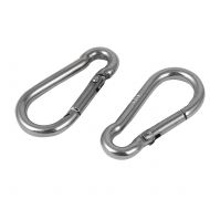 4mm Thickness 316 Stainless Steel Spring Carabiner Snap Hooks 2PCS by Unique Bargains