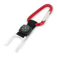 Outdoor Travel Aluminum Carabiner Hook Compass Water Bottle Buckle Holder Red by Unique Bargains