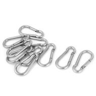 50mm Long Spring Loaded Gate Carabiner Snap Hook 5mm Thickness 10pcs by Unique Bargains
