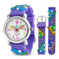 Bling Jewelry Purple Analog Roller Skating Kids Watch Stainless Steel Back by Bling Jewelry